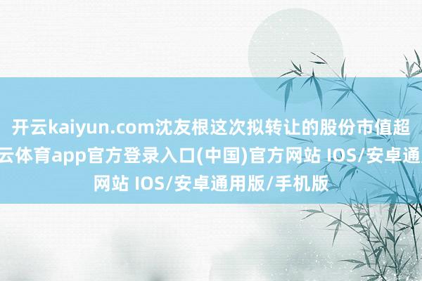 开云kaiyun.com沈友根这次拟转让的股份市值超37亿元-kai云体育app官方登录入口(中国)官方网站 IOS/安卓通用版/手机版