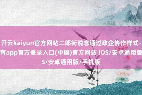开云kaiyun官方网站二郎街说念通过政企协作样式-kai云体育app官方登录入口(中国)官方网站 IOS/安卓通用版/手机版