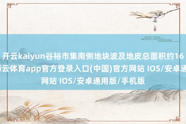 开云kaiyun谷裕市集南侧地块波及地皮总面积约16万平方米-kai云体育app官方登录入口(中国)官方网站 IOS/安卓通用版/手机版