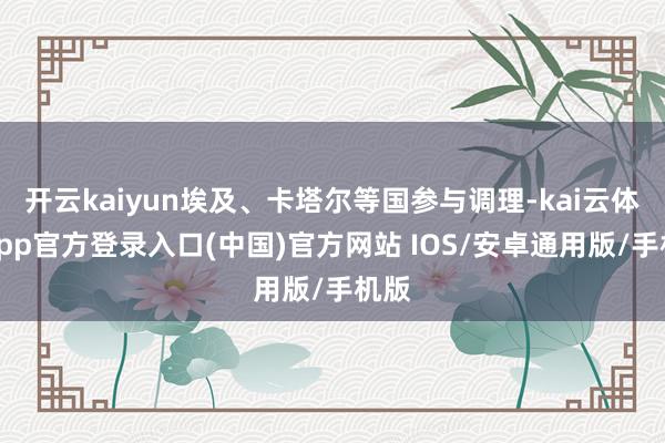 开云kaiyun埃及、卡塔尔等国参与调理-kai云体育app官方登录入口(中国)官方网站 IOS/安卓通用版/手机版